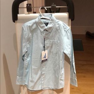 Blue checked button down